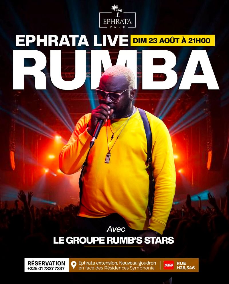 Affiche Ephrata Live Rumba avec le groupe Rumb's Stars